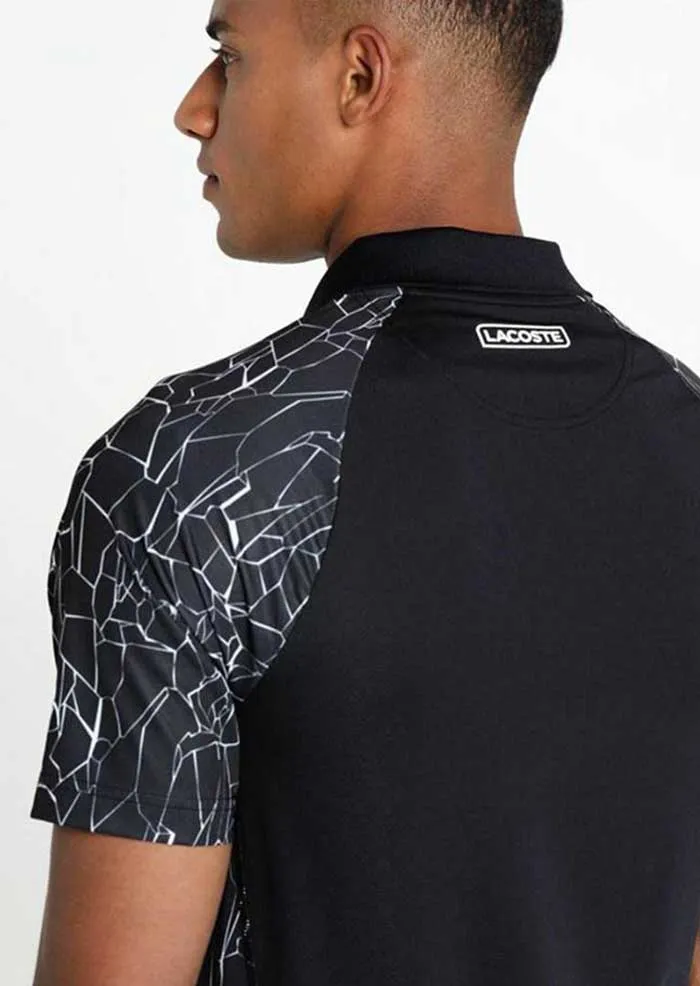 Áo Polo Lacoste Sport Tennis Polo Djokovic Us Open Màu Đen Size XS