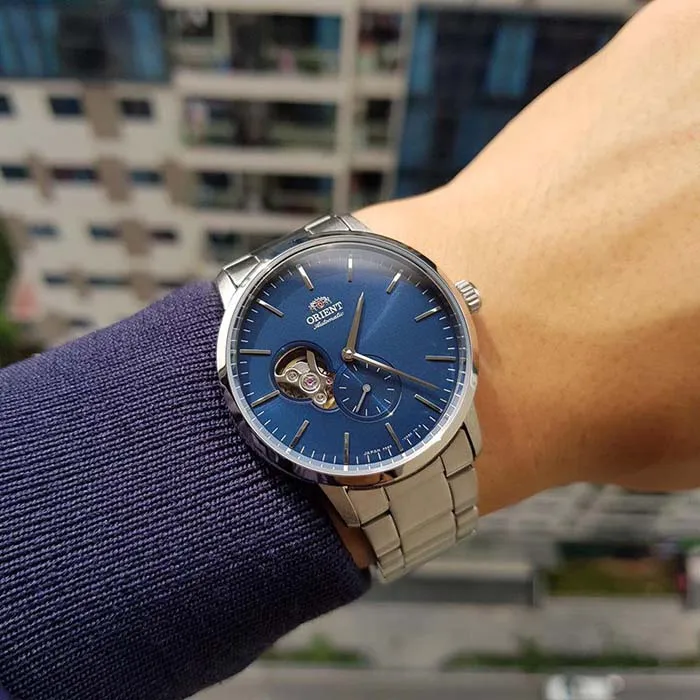 Đồng Hồ Nam Orient Maestro Open Heart Blue RA-AR0101L