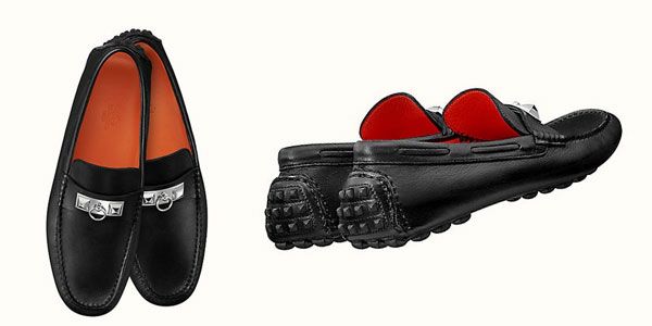 Chi tiết kỹ thuật Hermes Irving Calfskin Leather Moccasin