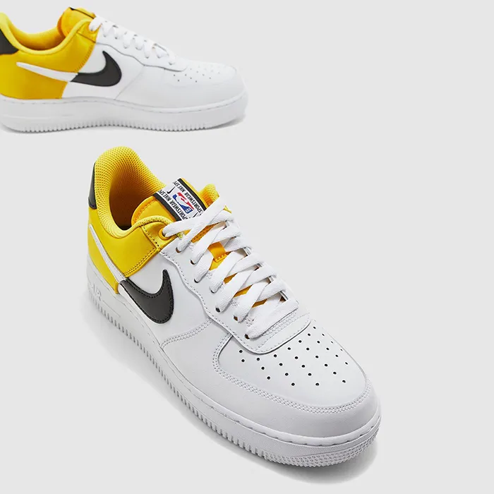 Giày Nike Air Force 1 Low NBA Gold Satin (BQ4420-700) Màu Trắng Vàng - Giày - Vua Hàng Hiệu