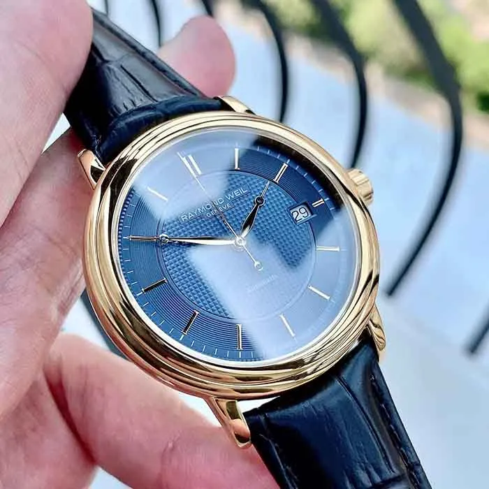 Đồng Hồ Nam Raymond Maestro Blue Gold 2837-PC-50001 - Đồng hồ - Vua Hàng Hiệu