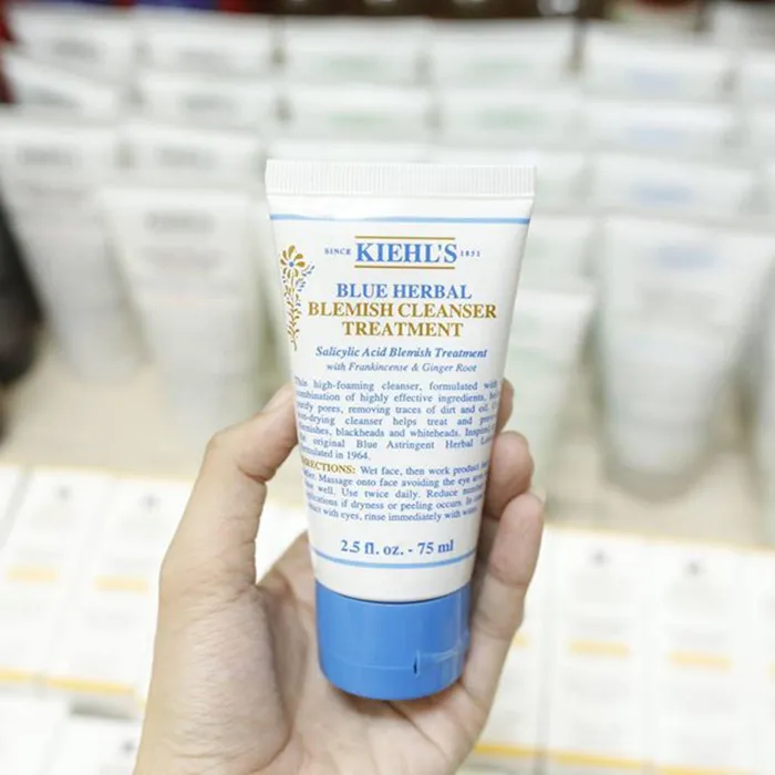 Sữa Rửa Mặt Kiehl's Dạng Gel Blue Herbal Blemish Cleanser Treatment, 75ml