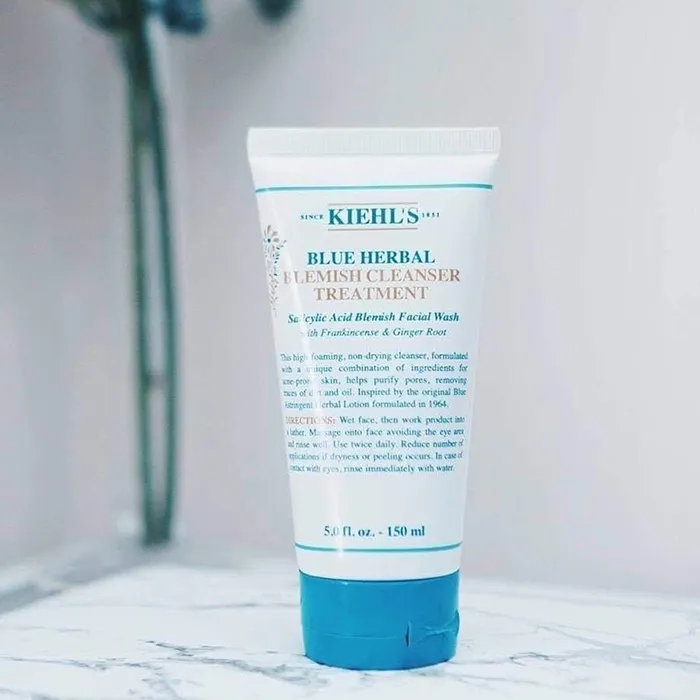 Sữa Rửa Mặt Kiehl's Dạng Gel Blue Herbal Blemish Cleanser Treatment, 150ml - Sữa Rửa Mặt - Vua Hàng Hiệu