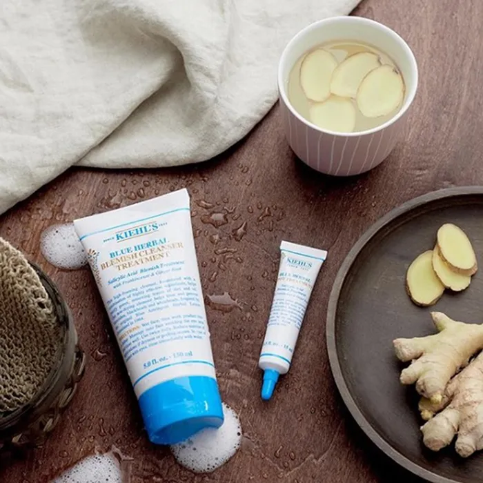 Sữa Rửa Mặt Kiehl's Dạng Gel Blue Herbal Blemish Cleanser Treatment, 150ml - Sữa Rửa Mặt - Vua Hàng Hiệu
