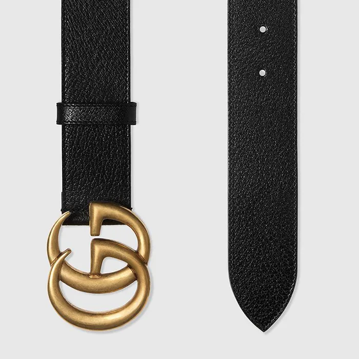 Thắt Lưng Da Sần Gucci Ceinture En Cuir Avec Boucle Double G 4cm Size 100 - Thắt lưng - Vua Hàng Hiệu
