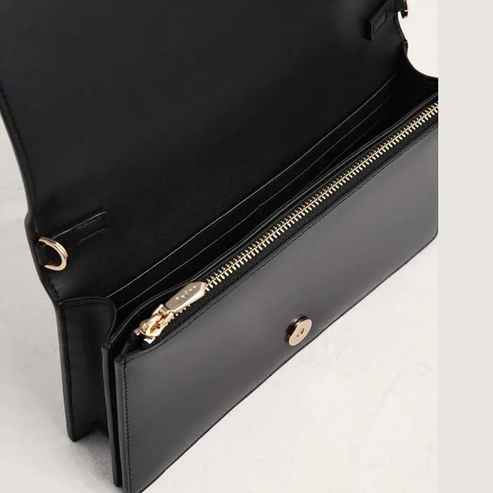Túi Xách Tay Pedro Embellished Leather Travel PW4-36500004 Màu Đen
