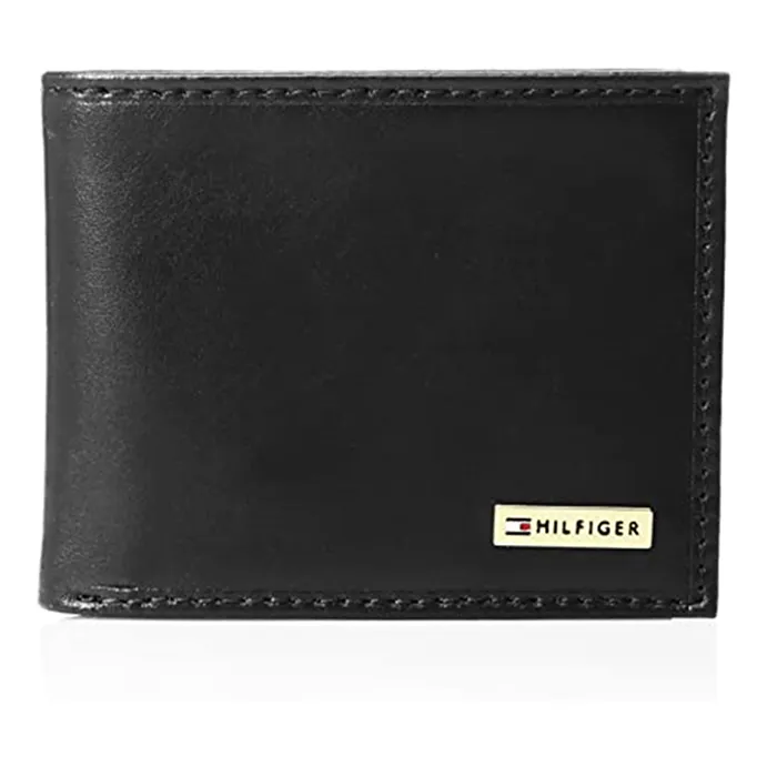 Ví Tommy Hilfiger Men's Leather Passcase Wallet Màu Đen