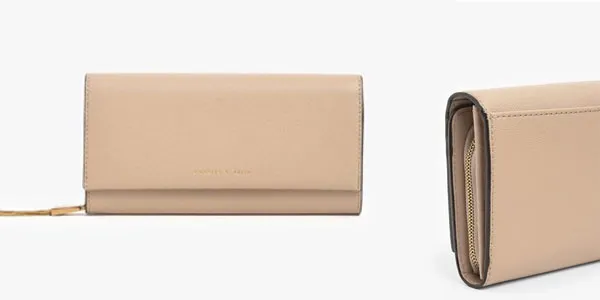 Ví Cầm Tay Nữ Charles & Keith CNK Metal Tassel Classic CK6-10700901-5 Màu Be