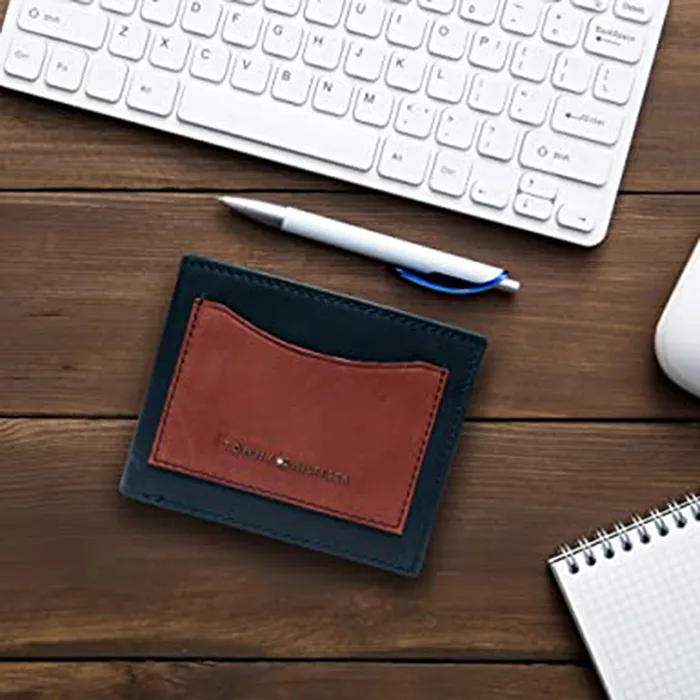 Ví Tommy Hilfiger Men's Billfold Wallet Màu Đen Nâu