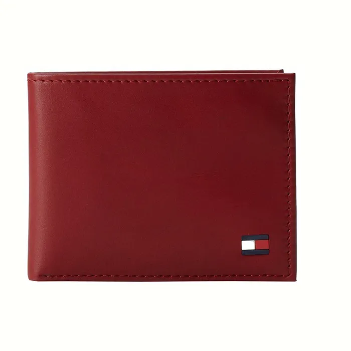 Ví Nam Tommy Hilfiger Men's Leather Dore Passcase Billfold Wallet Màu Đỏ - 31TL22X046 - Túi xách - Vua Hàng Hiệu
