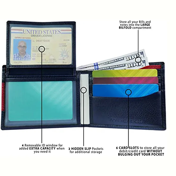 Ví Tommy Hilfiger Men's Billfold Wallet Phối Màu