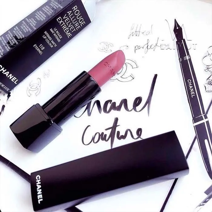 Son Lì Chanel Rouge Allure Velvet Extreme 130 Rouge Obscur Màu Đỏ Burgundi - Son Môi - Vua Hàng Hiệu