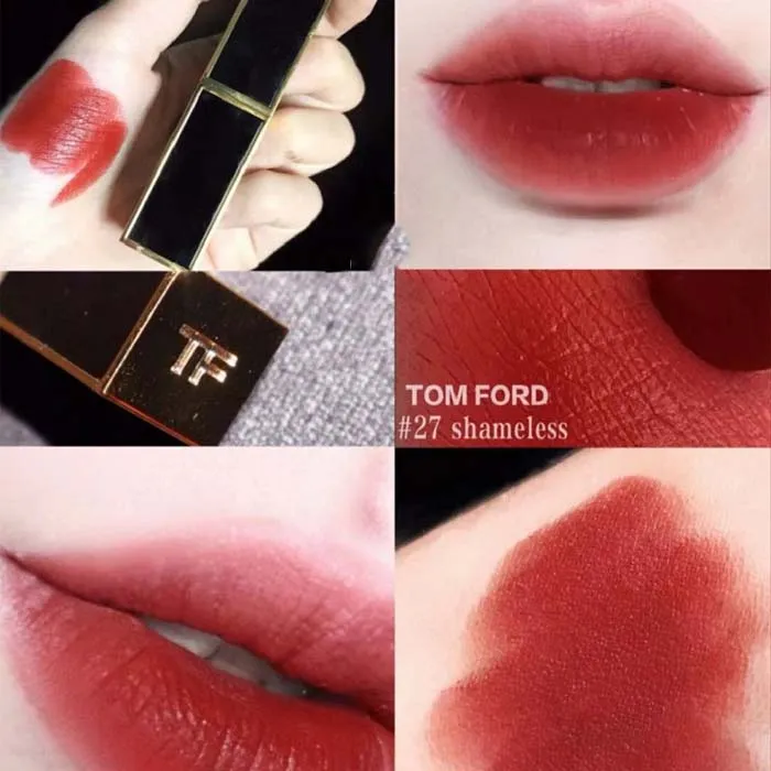 Combo Tom Ford (Nước Hoa Ombré Leather EDP 100ml + Son TF 27 Shameless Đỏ Gạch) - Nước hoa - Vua Hàng Hiệu