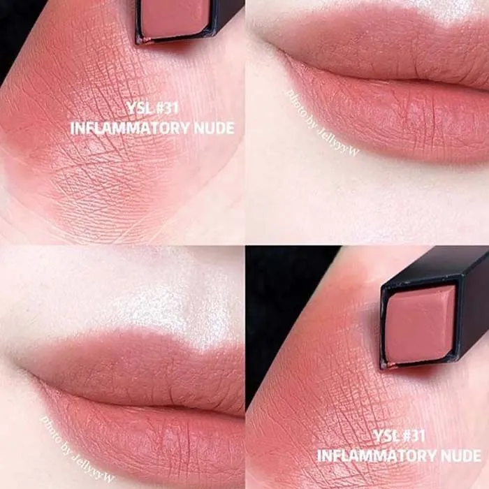 Son Yves Saint Laurent YSL Rouge Pur Couture The Slim 31 Inflammatory Nude Màu Cam Hồng Đất - Son Môi - Vua Hàng Hiệu