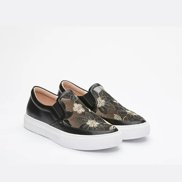 Giày Slip On Nữ Pazzion 5012-6 Màu Đen Size 36