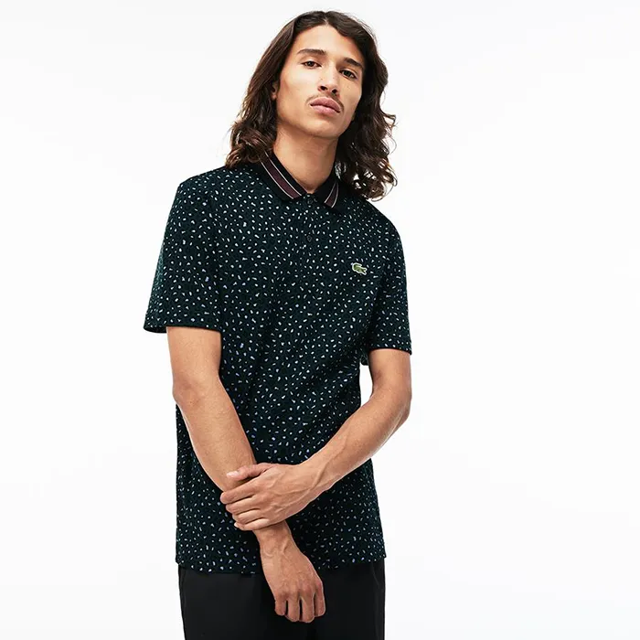 Áo Nam Lacoste Masculina Live Regular Fit Estampa Leopardo Màu Xanh Green Size S - Thời trang - Vua Hàng Hiệu