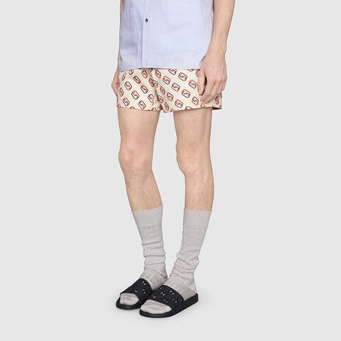 Dép Gucci Men's Rubber GG Slide Sandal Màu Đen Size 41 - 2