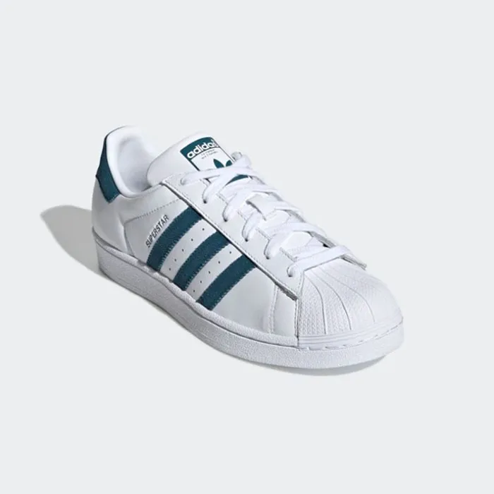 Giày Thể Thao Adidas Superstar Màu Trắng Xanh