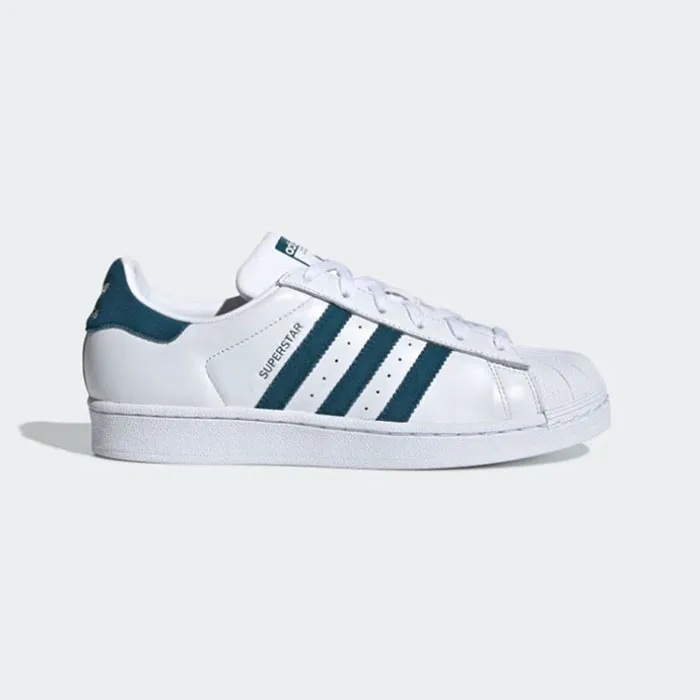 Giày Thể Thao Adidas Superstar Màu Trắng Xanh