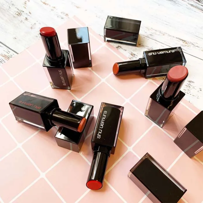 Son Shu Uemura 587 Màu Cam Hồng Đất Vỏ Đen - Son Môi - Vua Hàng Hiệu