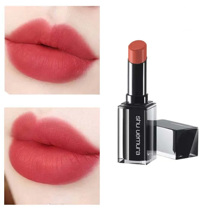 Son Shu Uemura 587 Màu Cam Hồng Đất Vỏ Đen - Son Môi - Vua Hàng Hiệu
