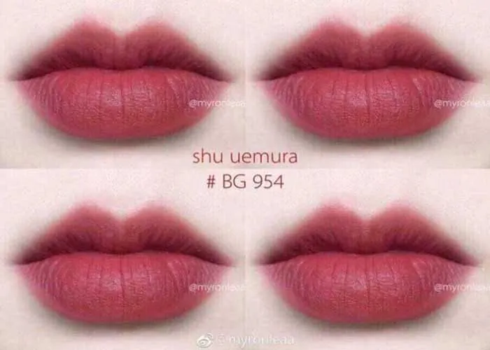 Son Shu Uemura 954 Màu Hồng Đất Ánh Cam Vỏ Đen - Son Môi - Vua Hàng Hiệu