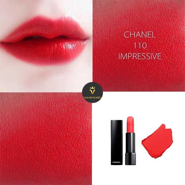 Chất Son Chanel Rouge Màu 110 Impressiv mềm mịn, chuẩn màu