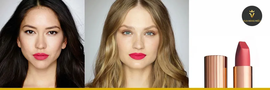 Son Charlotte Tilbury Màu Electric Poppy – Hồng Đỏ Đẹp - Son Môi - Vua Hàng Hiệu