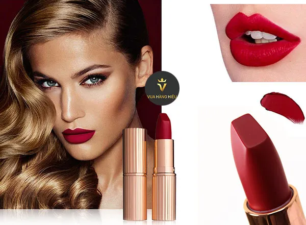 Son Charlotte Tilbury Màu Red Carpet Red - Đỏ Ruby vô cùng đẹp - Son Môi - Vua Hàng Hiệu