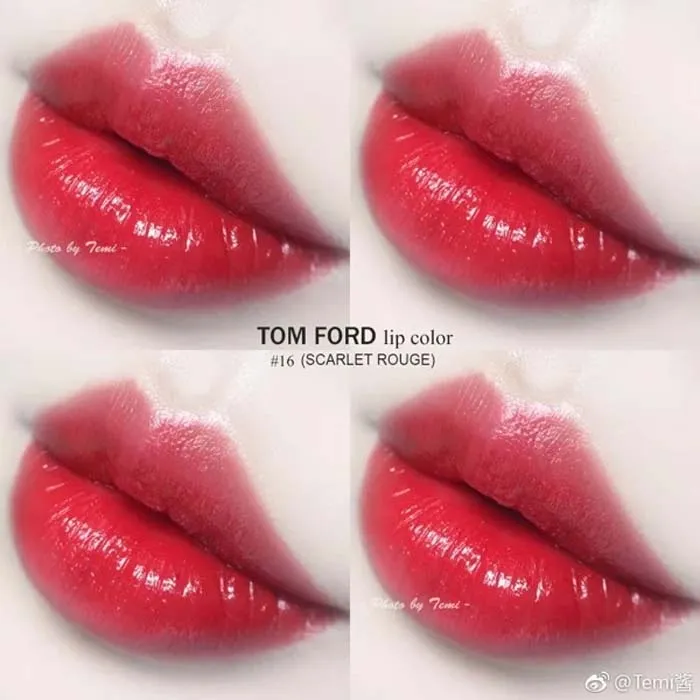 Son Tom Ford 16 Scarlet Rouge 24K Gold Lip Color Màu Đỏ Thuần - Son Môi - Vua Hàng Hiệu