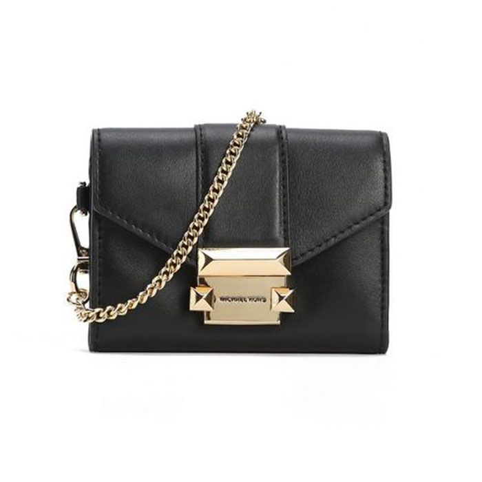 Túi Đeo Chéo Michael Kors MK Ladies Whitney Small Leather Chain Wallet Màu Đen - 2