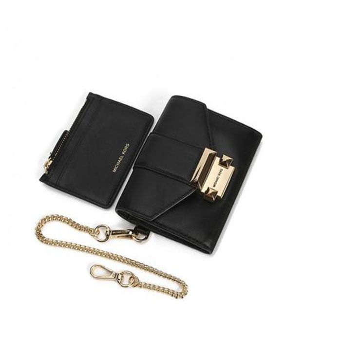 Túi Đeo Chéo Michael Kors MK Ladies Whitney Small Leather Chain Wallet Màu Đen - 3