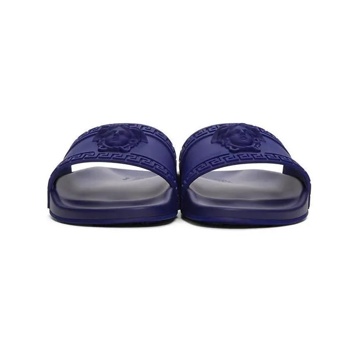 Dép Versace Palazzo Medusa Pool Slides Royal Blue Màu Xanh Size 41