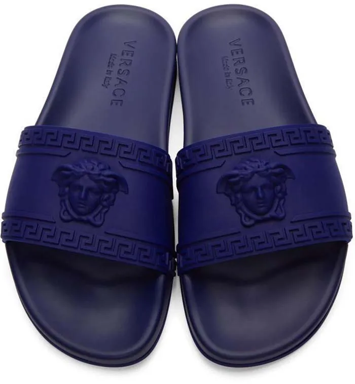 Dép Versace Palazzo Medusa Pool Slides Royal Blue Màu Xanh Size 41