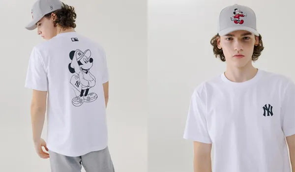 MLB x Disney - Overfit Short Sleeve T-Shirt - Mickey Mouse - PREORDER New York Yankees / L