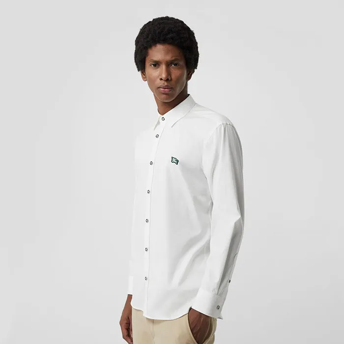 Áo Sơ Mi Burberry Contrast Button Stretch Cotton Shirt