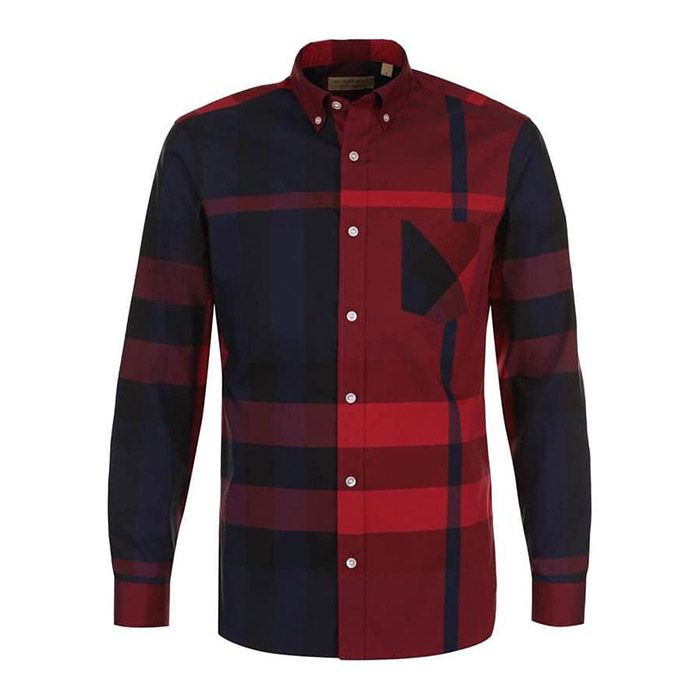 Áo Sơ Mi Burberry London England Long Sleeve Check Cotton Shirt Red - 3