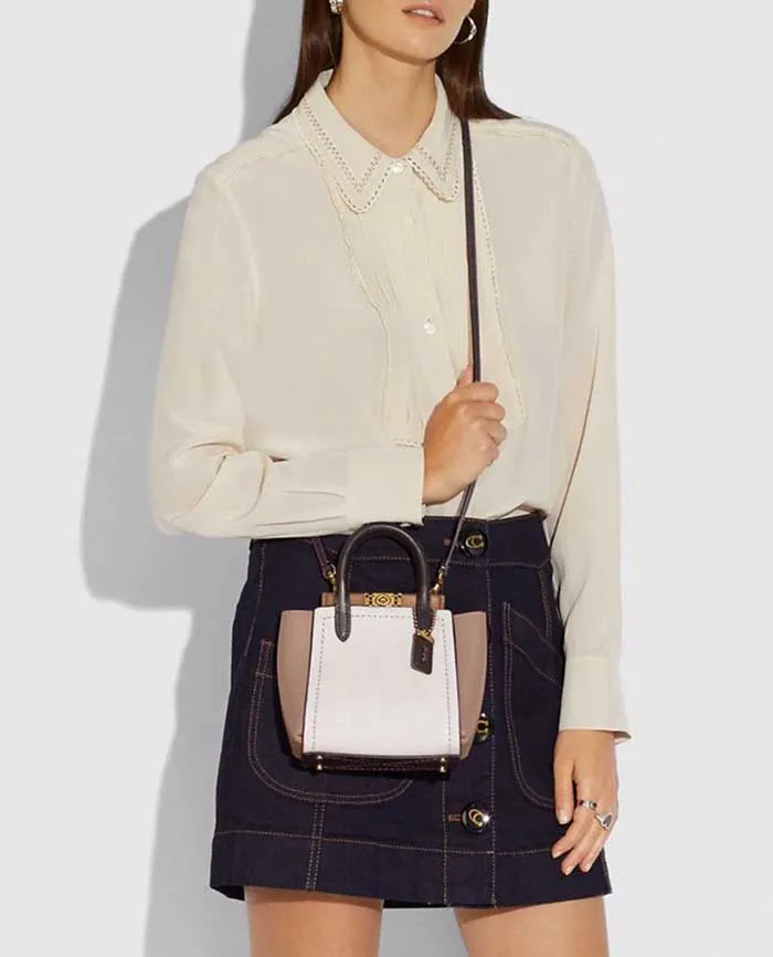Túi Tote Coach 1941 Troupe Tote Màu Nâu Trắng