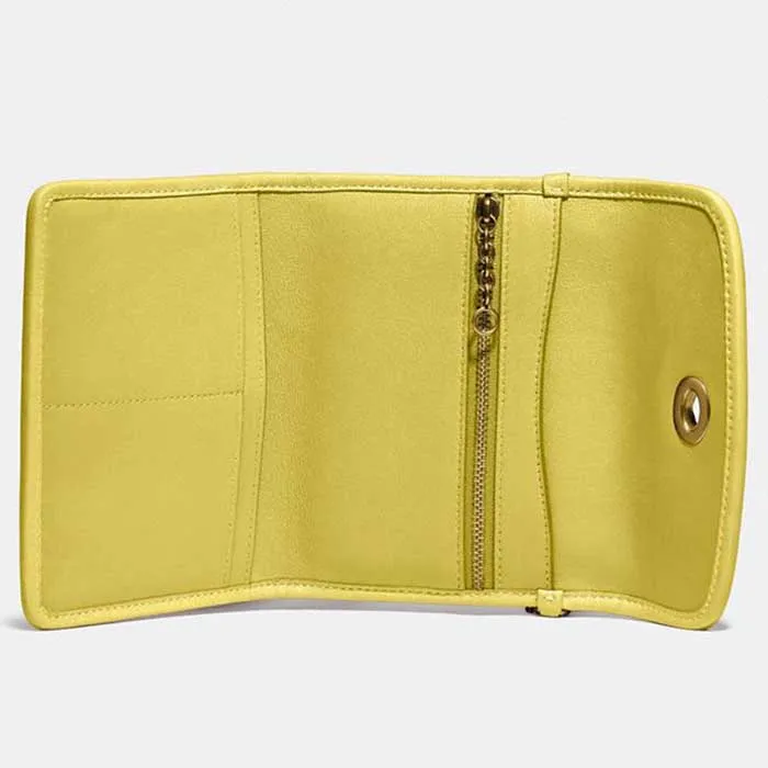 Túi Đeo Chéo Coach Turnlock Flap Wallet Màu Vàng - Túi xách - Vua Hàng Hiệu