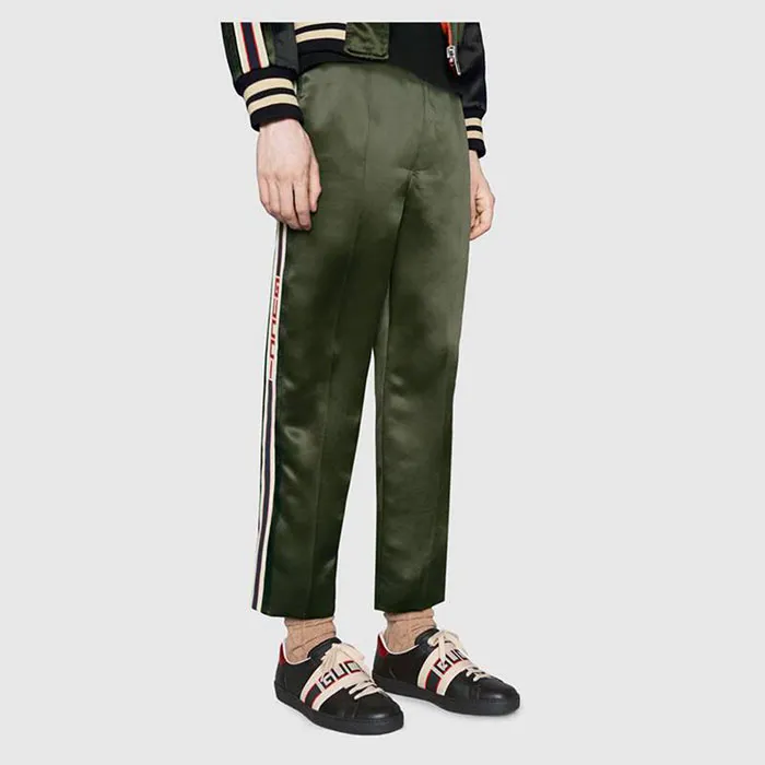 Giày Gucci Men's Ace Gucci Stripe Sneaker Màu Đen - Giày - Vua Hàng Hiệu