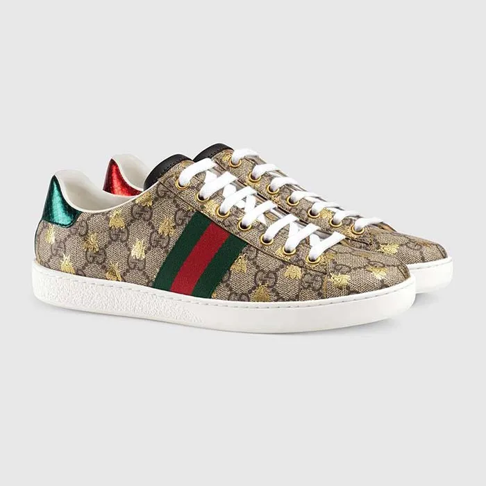 Giày Gucci Unisex Ace GG Supreme Sneaker With Bees - 2
