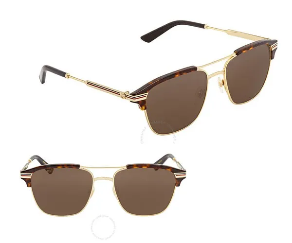 Kính Mát Gucci Brown Square Sunglasses GG0241S 003 54