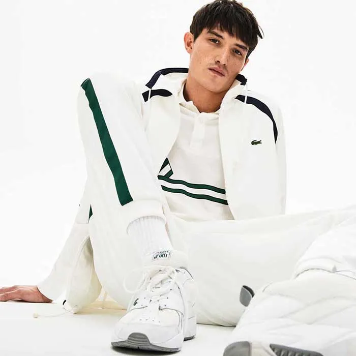 Áo Khoác Lacoste Men’s Heritage Stripe Track Jacket Màu Trắng Size S - Thời trang - Vua Hàng Hiệu
