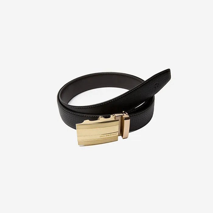 Thắt Lưng Nam Giovanni Bernini MB057-BL-GT Màu Đen Mặt Vàng Size 95 - Thắt lưng - Vua Hàng Hiệu