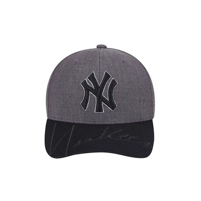 Mũ MLB Calligraphy Adjustable Cap New York Yankees Màu Xám - 3
