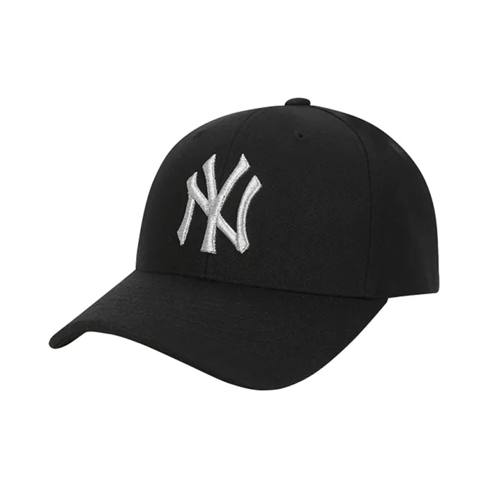 Mũ MLB Unisex Cap New York Yankees Màu Đen Chữ Thêu Chỉ Bạc - Mũ nón - Vua Hàng Hiệu