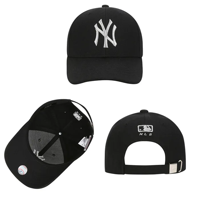 Mũ MLB Unisex Cap New York Yankees Màu Đen Chữ Thêu Chỉ Bạc - Mũ nón - Vua Hàng Hiệu