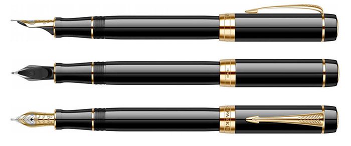 Bút Máy Parker Duofold Classic Black GT Fountain Pen Màu Đen - 1
