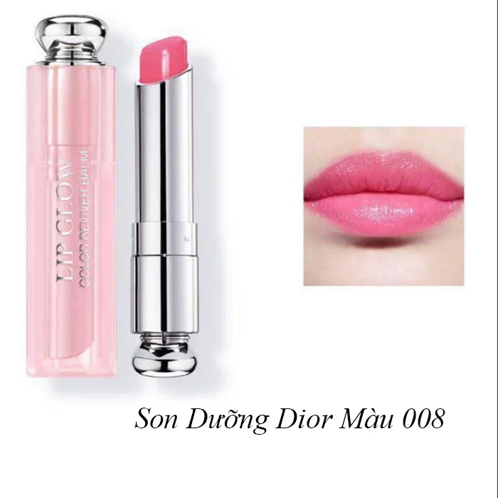 Son Dưỡng Dior Addict Lip Glow Ultra Pink 008  Màu Hồng Dâu  Vilip Shop   Mỹ phẩm chính hãng