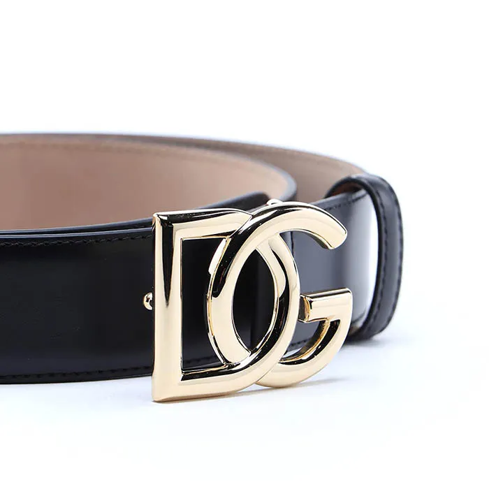 Thắt Lưng Dolce & Gabbana D&G Black Belt In Calf Leather Bản 3,5cm Màu Đen - Thắt lưng - Vua Hàng Hiệu
